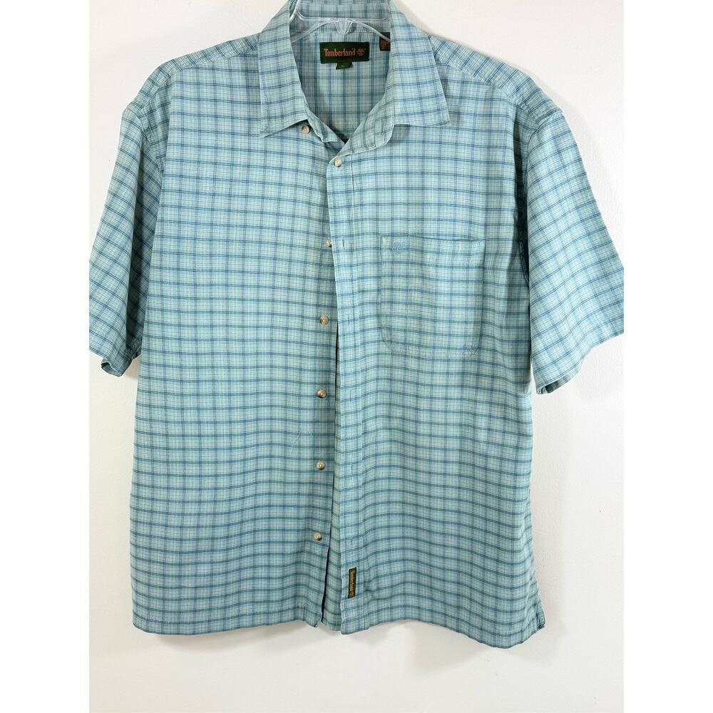 Vtg 90s Plaid Outdoors Camp Shirt Grunge Hiking Timberland
